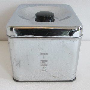 VINTAGE LINCOLN BEAUTYWARE TEA TIN CANISTER